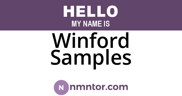 Winford Samples