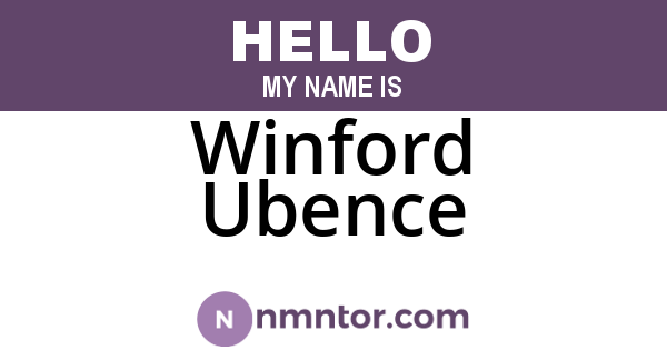 Winford Ubence