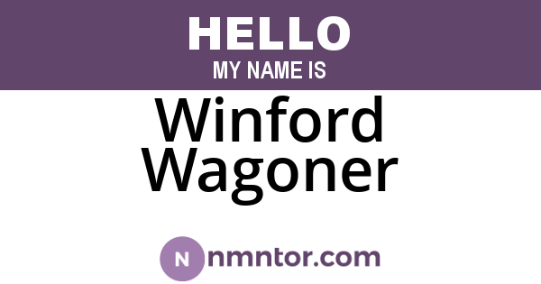 Winford Wagoner