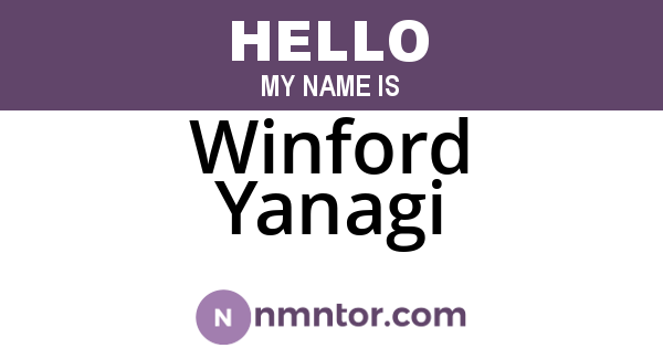 Winford Yanagi