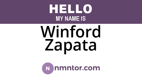 Winford Zapata