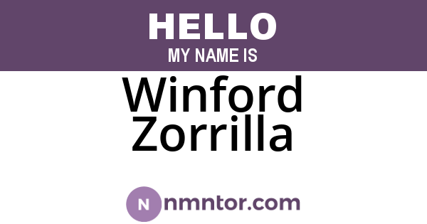 Winford Zorrilla