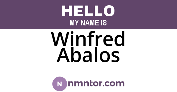Winfred Abalos
