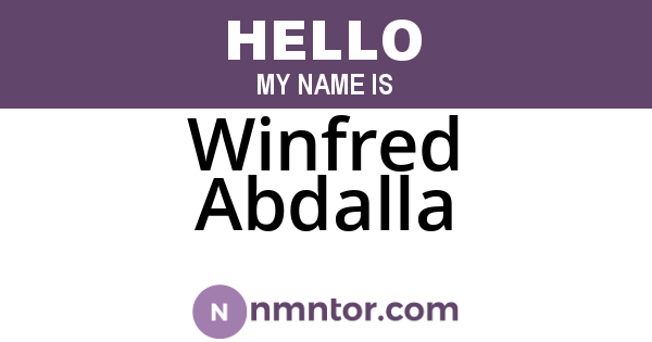 Winfred Abdalla