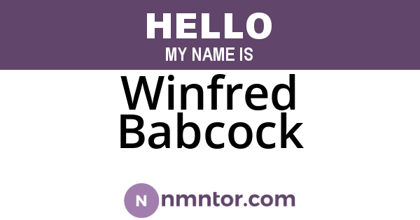Winfred Babcock
