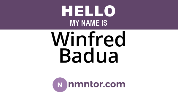 Winfred Badua