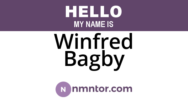 Winfred Bagby