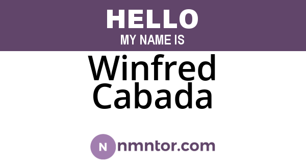Winfred Cabada