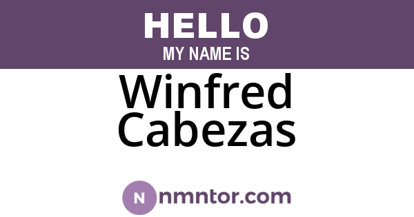 Winfred Cabezas