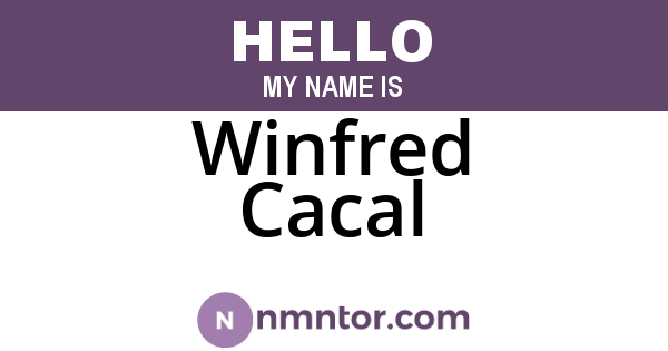 Winfred Cacal