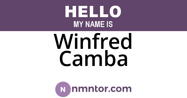 Winfred Camba