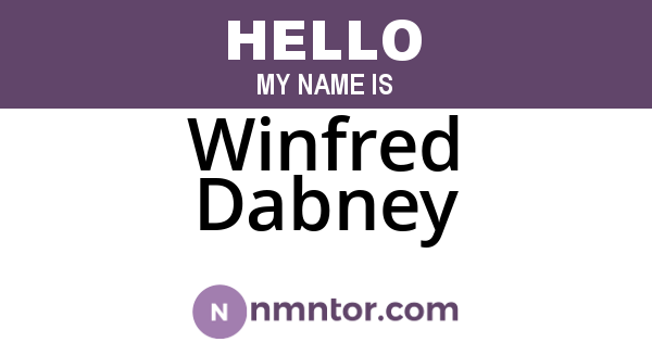 Winfred Dabney