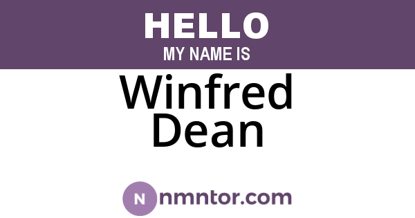 Winfred Dean