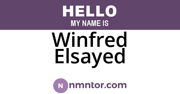 Winfred Elsayed
