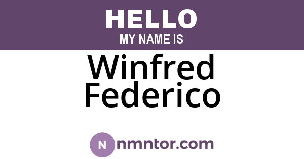 Winfred Federico