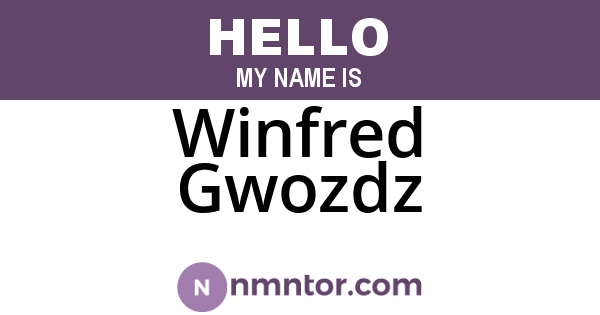 Winfred Gwozdz