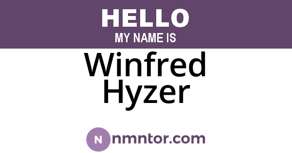 Winfred Hyzer