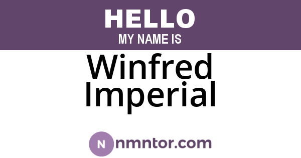 Winfred Imperial