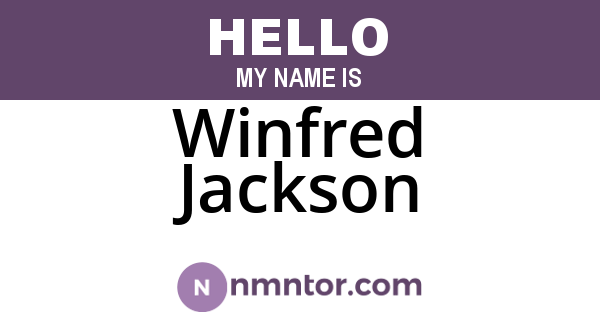 Winfred Jackson
