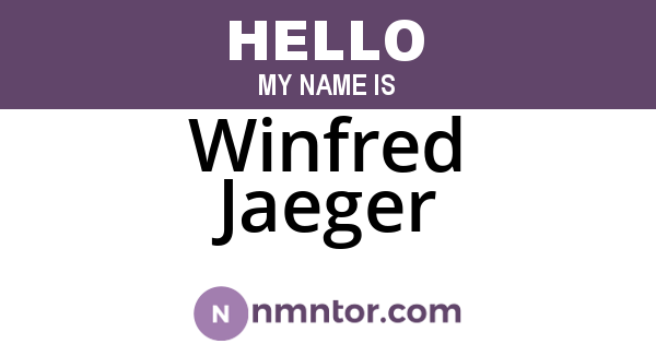 Winfred Jaeger