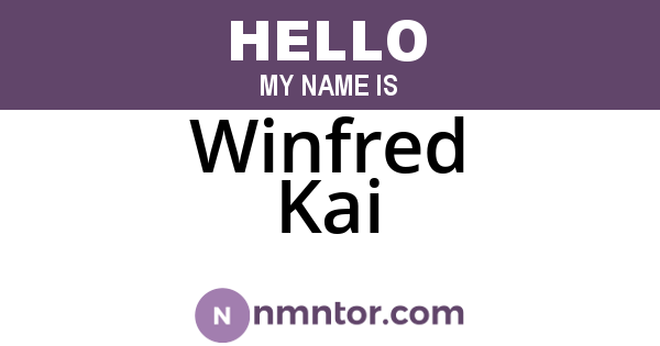 Winfred Kai