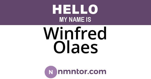 Winfred Olaes