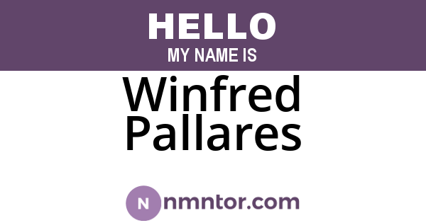 Winfred Pallares