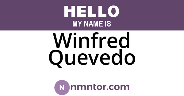 Winfred Quevedo