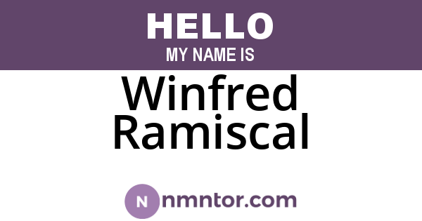 Winfred Ramiscal