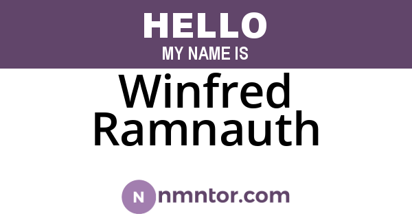 Winfred Ramnauth