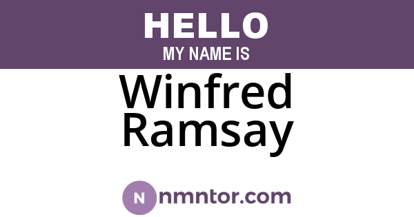 Winfred Ramsay