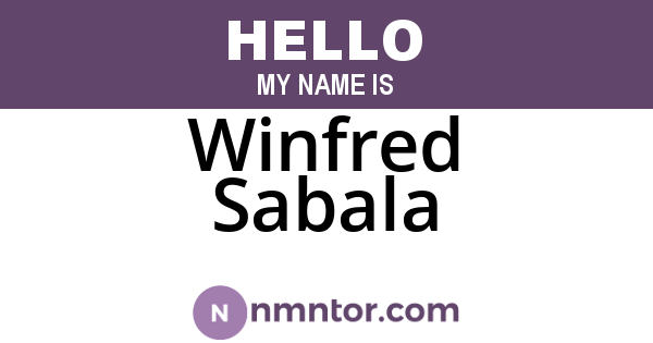 Winfred Sabala