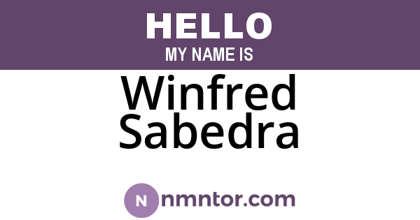 Winfred Sabedra