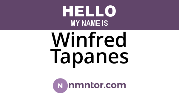 Winfred Tapanes