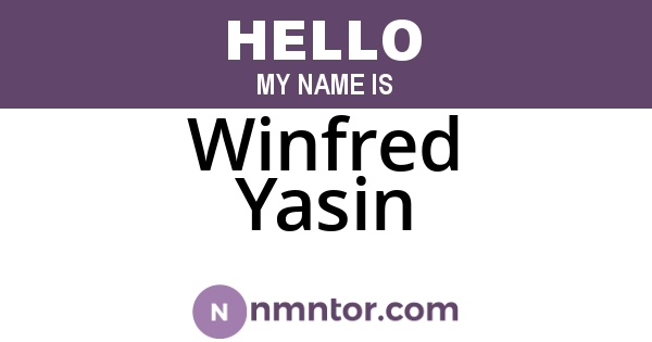 Winfred Yasin