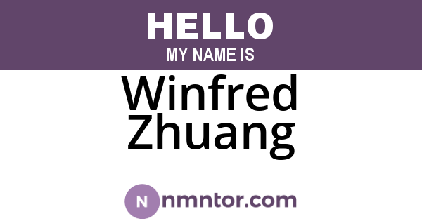 Winfred Zhuang