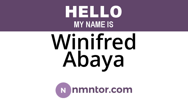 Winifred Abaya