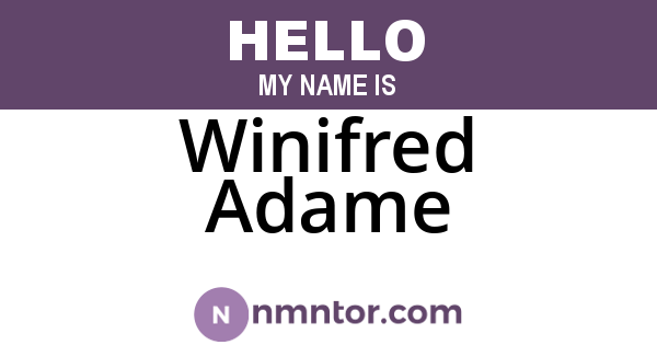 Winifred Adame