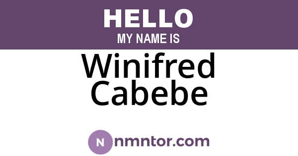 Winifred Cabebe