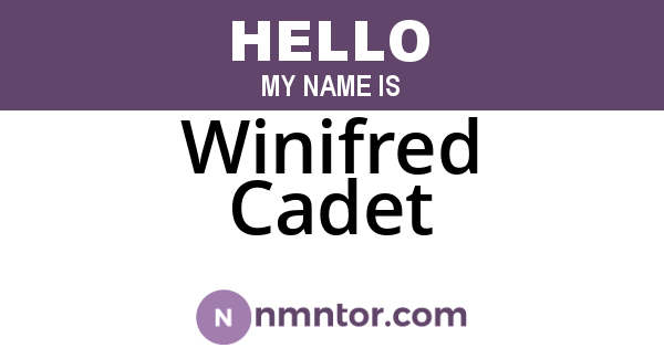 Winifred Cadet
