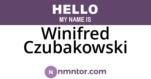 Winifred Czubakowski