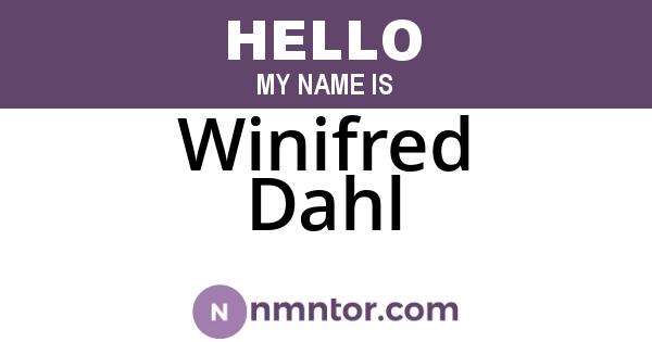 Winifred Dahl