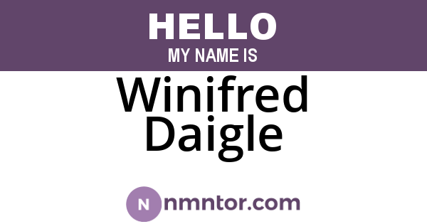 Winifred Daigle