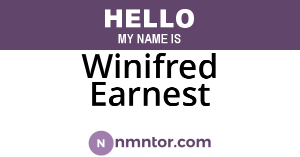 Winifred Earnest