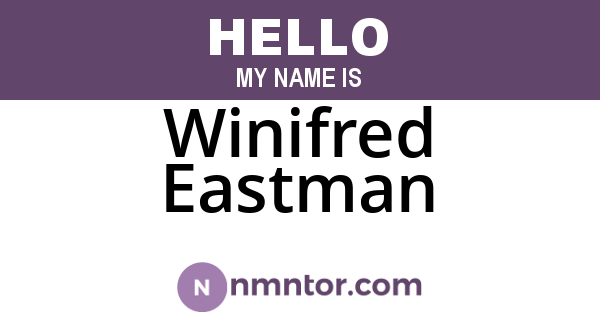 Winifred Eastman