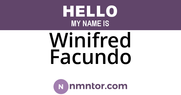 Winifred Facundo