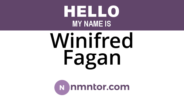 Winifred Fagan