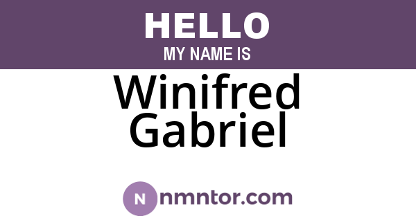 Winifred Gabriel