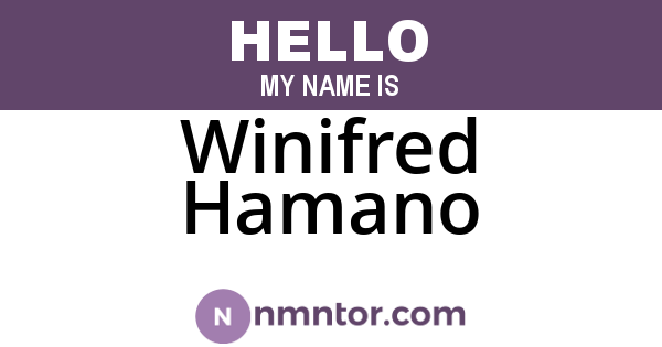 Winifred Hamano