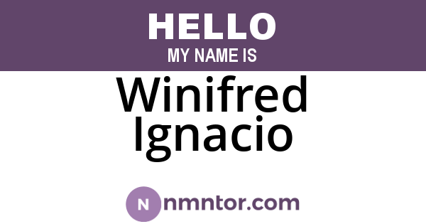 Winifred Ignacio